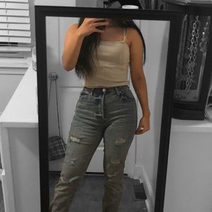 light blue/gray silk and cashmere cami